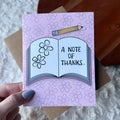 A Note of Thanks Greeting Card