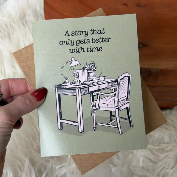 "A story that gets better with time" Bookish Birthday Card