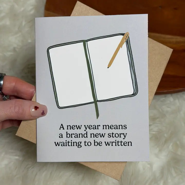 "Brand new story waiting to be written" Encouragement Card