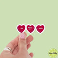 Candy Hearts Men Written By Women Vinyl Sticker
