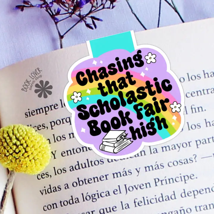 Chasing That Scholastic Book Fair High Magnetic Bookmark