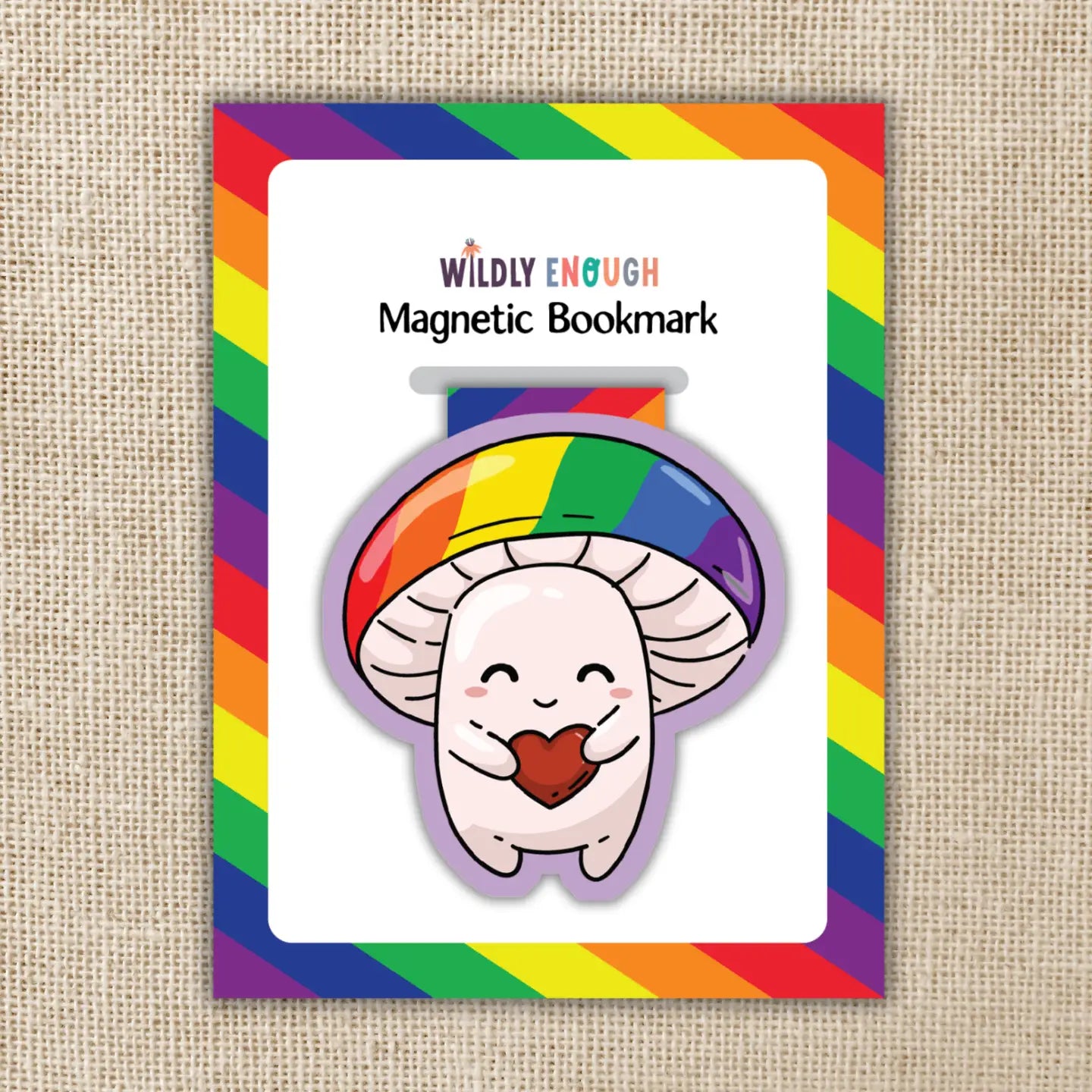 Gay Pride Mushroom Magnetic Bookmark