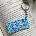 Hockey Romance Ticket Keychain