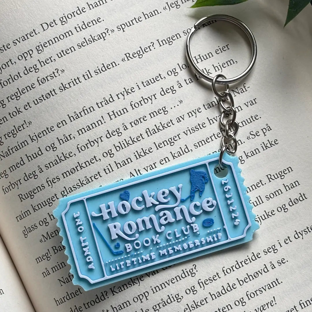 Hockey Romance Ticket Keychain