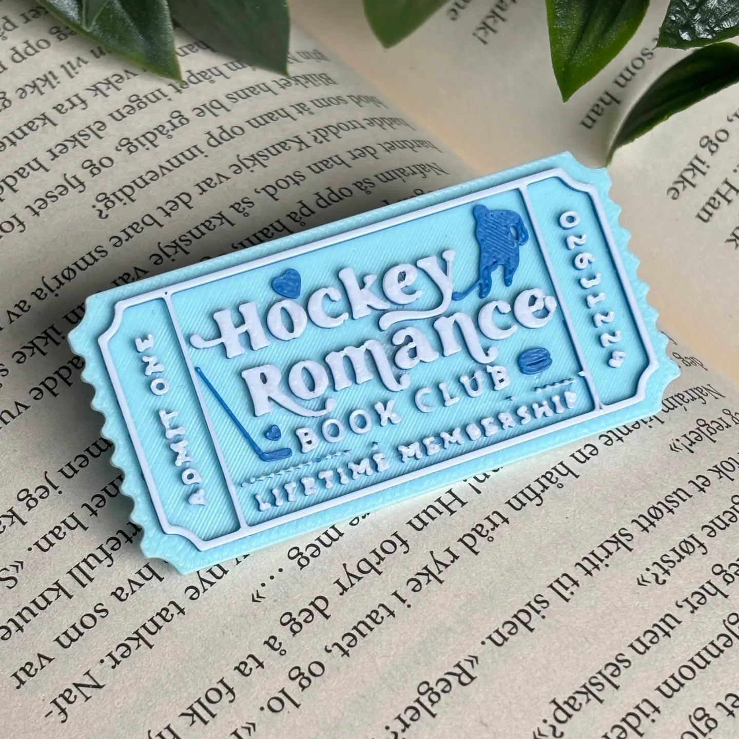 Hockey Romance Ticket Pin