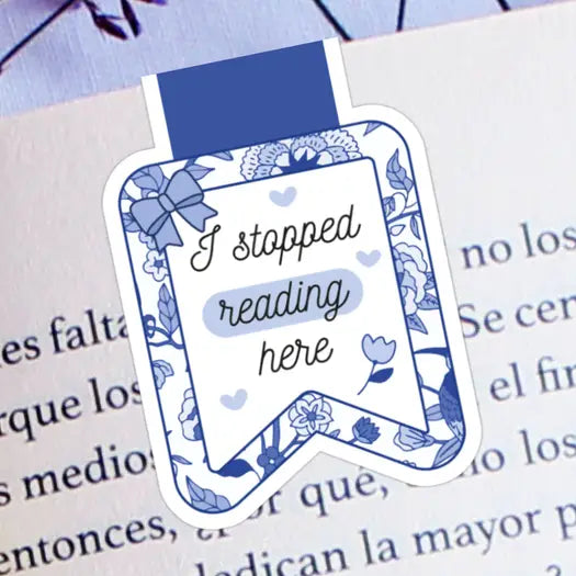I Stopped Reading Here Chinoiserie Magnetic Bookmark