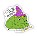 Just One More Chapter Witchy Frog Bookish Sticker