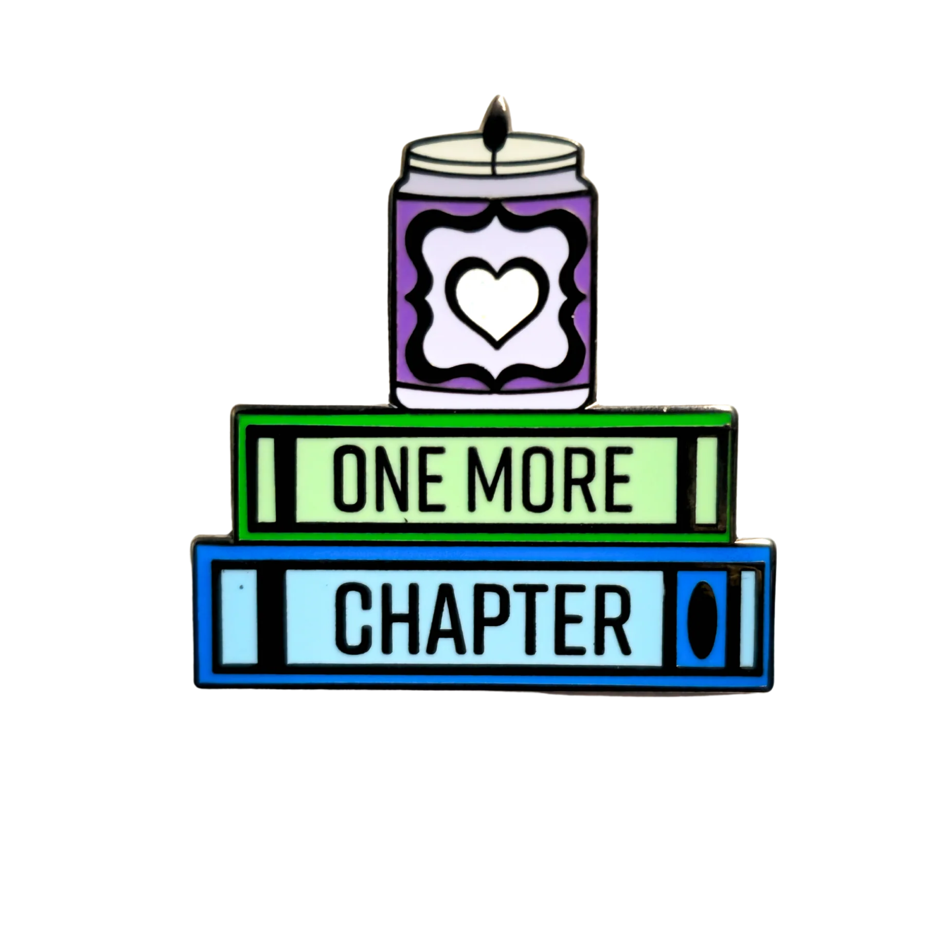 One More Chapter Book Stack Pin- Hard Enamel Pin