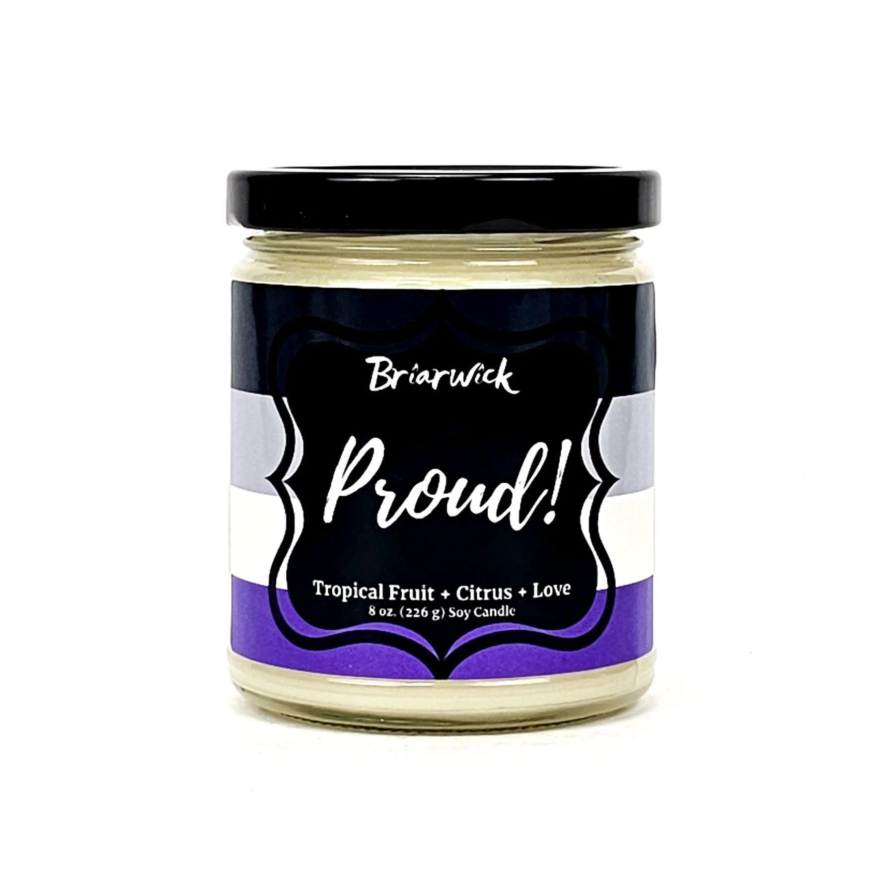 Proud! 4 oz Jars- Special Edition Pride Candle - Asexual Flag