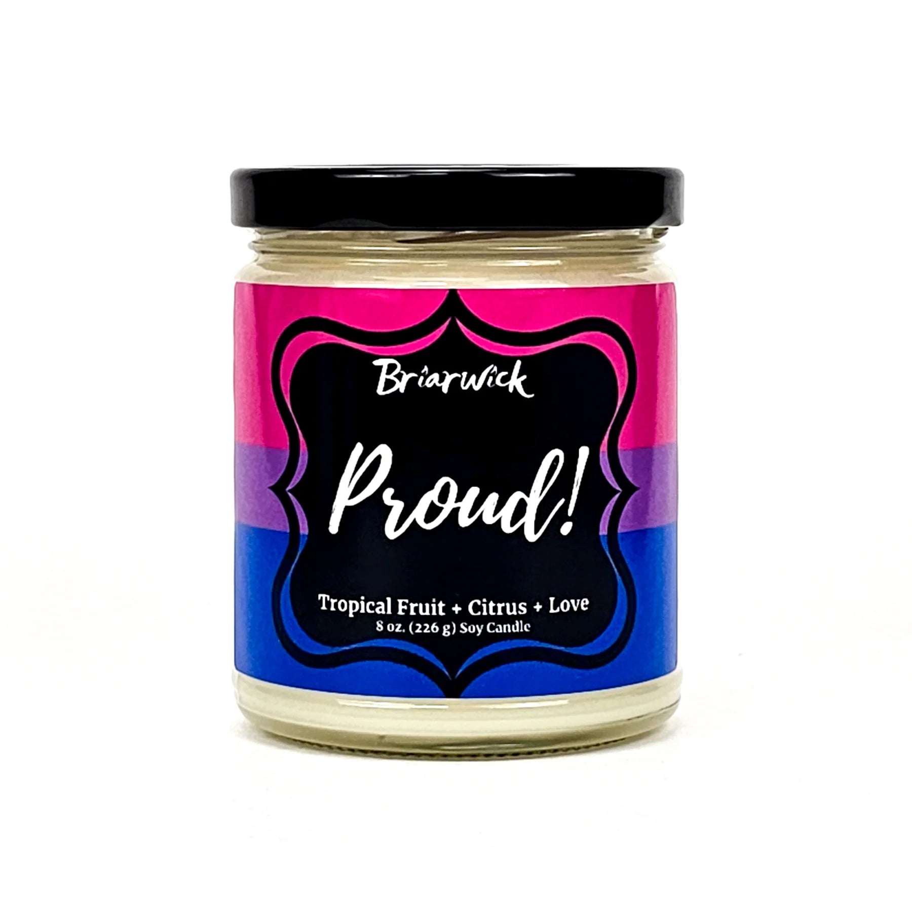 Proud! 4 oz Jars- Special Edition Pride Candle - Bisexual Flag