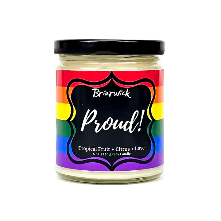Proud! 8 oz Jars- Special Edition Pride Candle - LGBTQ Rainbow Flag