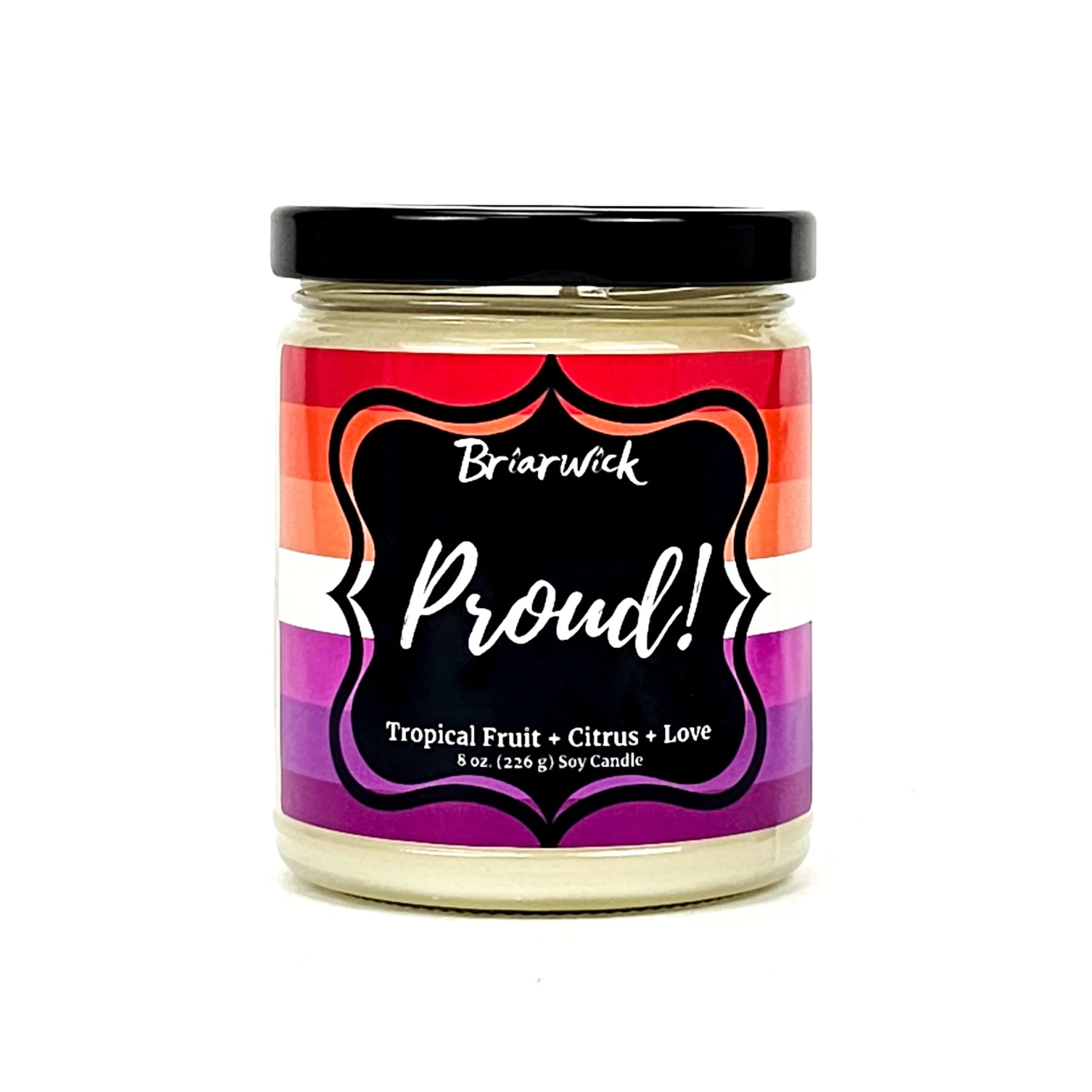 Proud! 4 oz Jars- Special Edition Pride Candle - Lesbian Flag