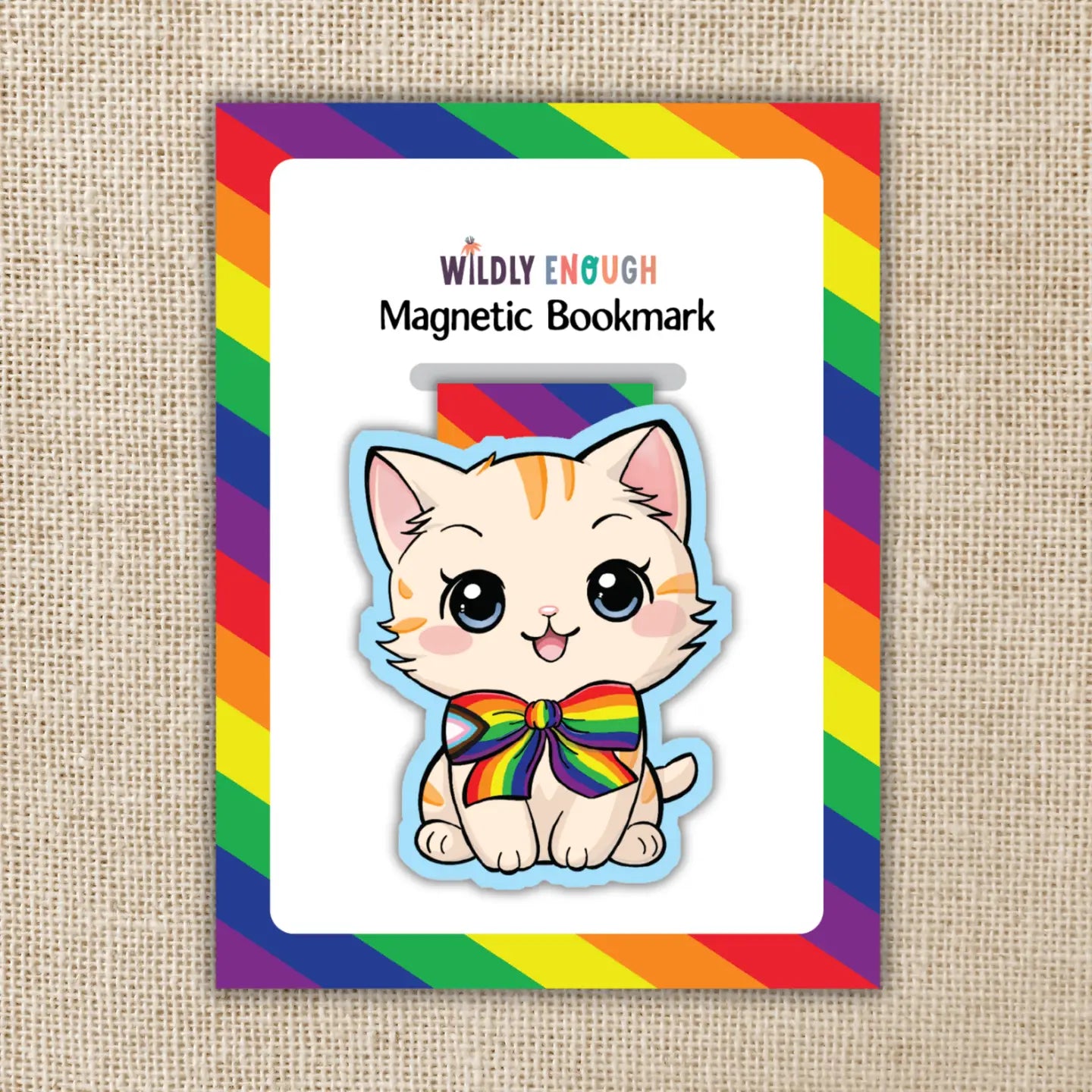 Pride Kitten Magnetic Bookmark