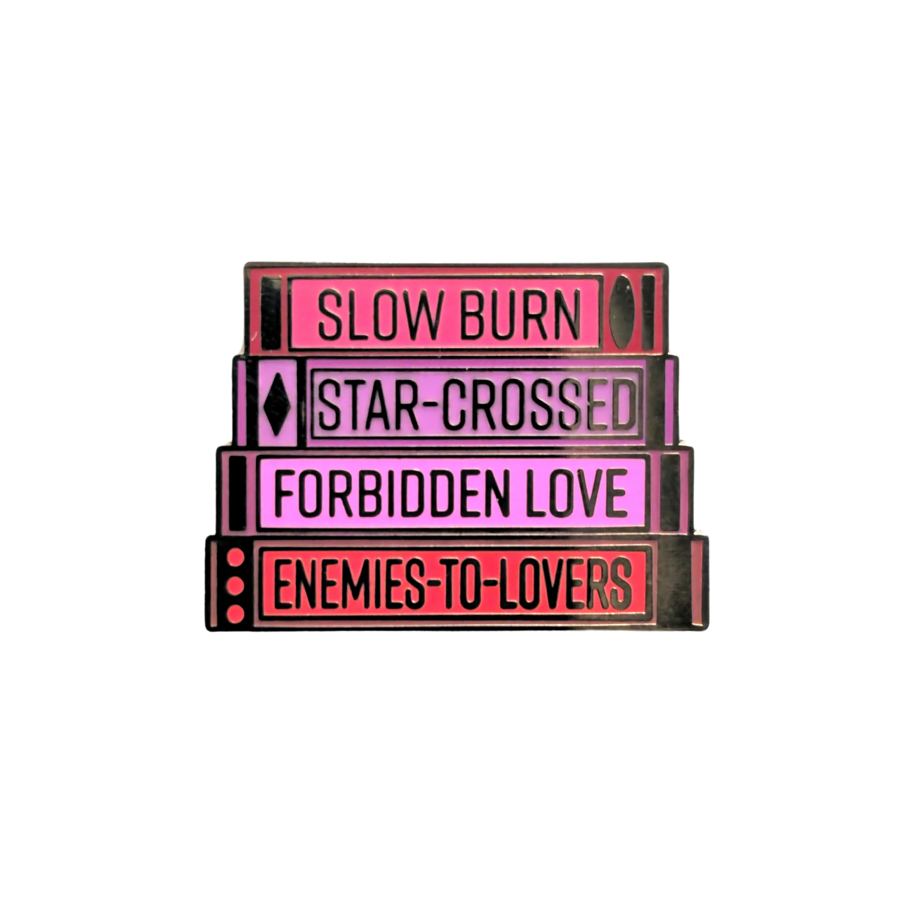 Spicy Book Stack Pin- Hard Enamel Pin