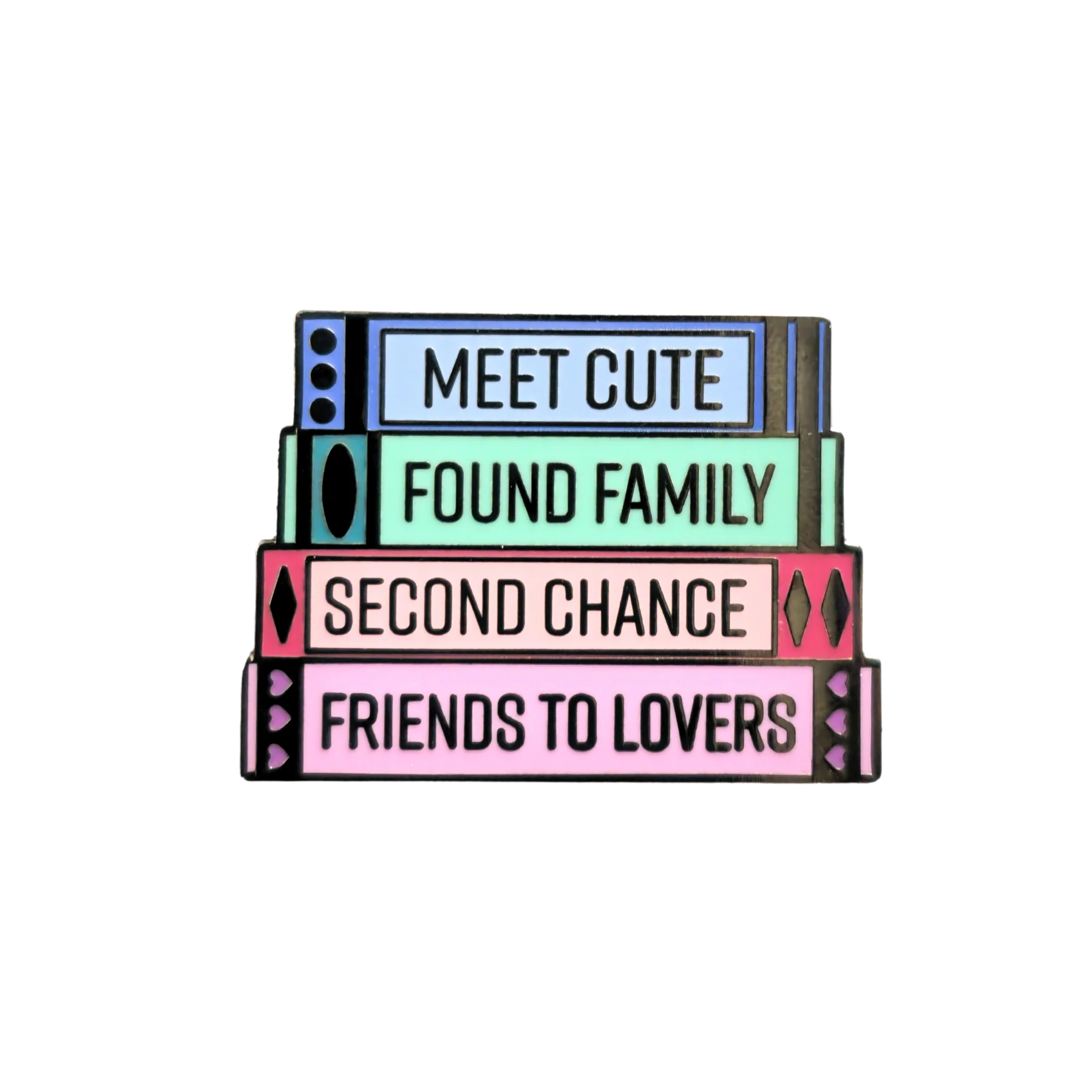 Sweet Book Stack Pin- Hard Enamel Pin