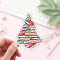 719. Christmas Tree with Books / Bookish Stickers / Book Lover