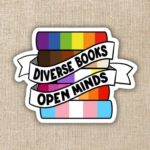 Diverse Books Open Minds Sticker