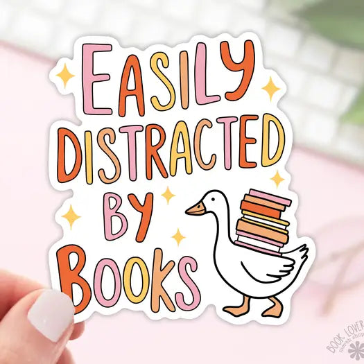 Easily Distracted By Books Stickers