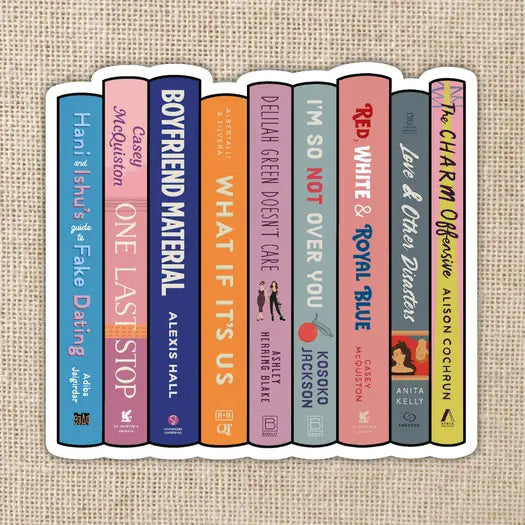 Lgbtq+ Romcom Book Stack Sticker