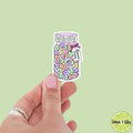 Romance Tropes Candy Hearts in Bottle Vinyl Sticker
