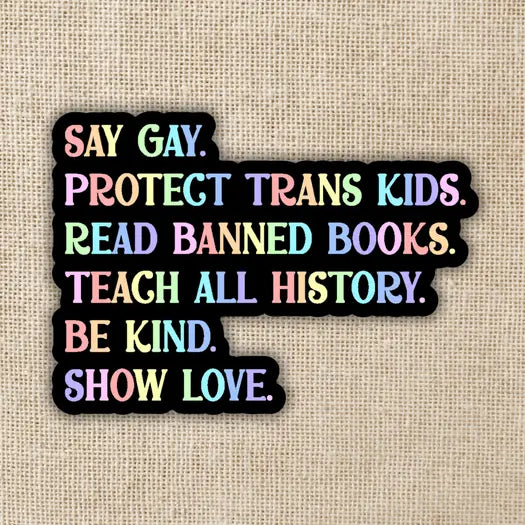 Say Gay Values Sticker