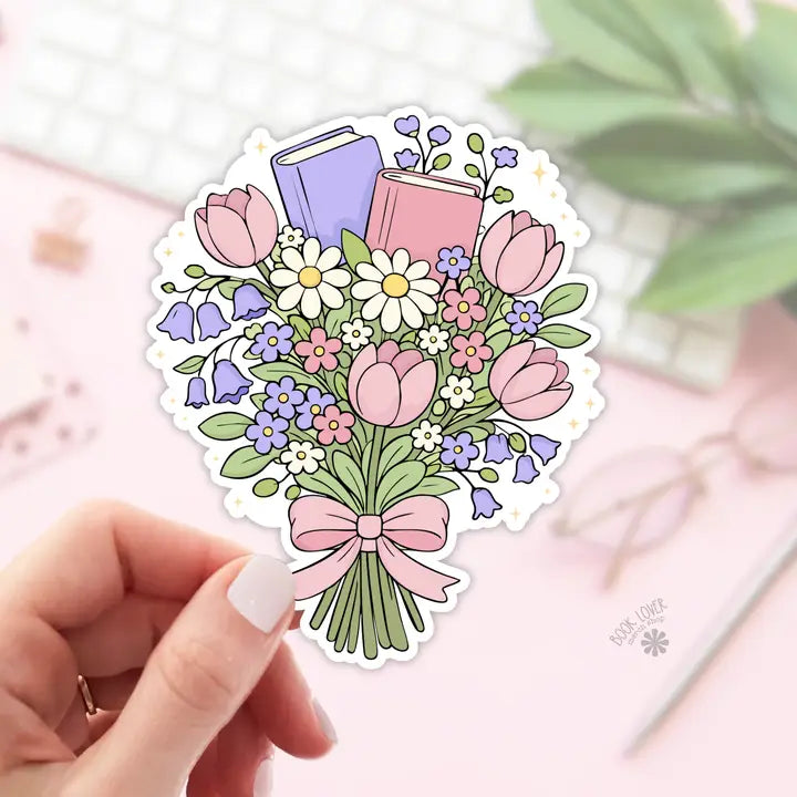 Spring Book Bouquet Stickers / Bookish Stickers / Book Lover