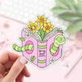Spring Book Worm Stickers / Bookish Spring Stickers