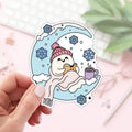 723. Winter Moon Bookish Ghost Stickers / Bookish Stickers